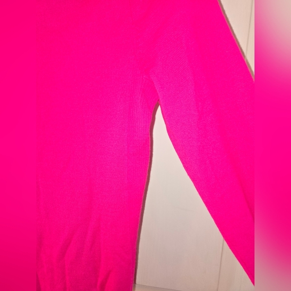 J. Crew Hot Pink Merino Wool Crew Blend Neck Women's Sweater - Picture 5 of 9